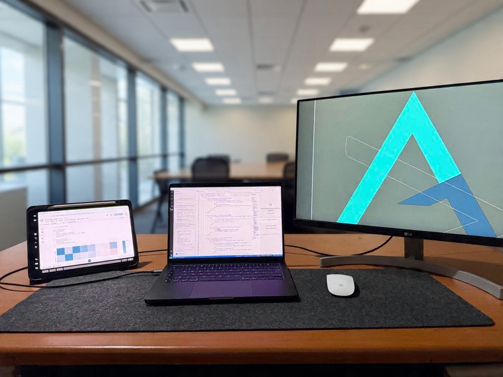 Escritorio tecnológico de Luis Ariel Vázquez